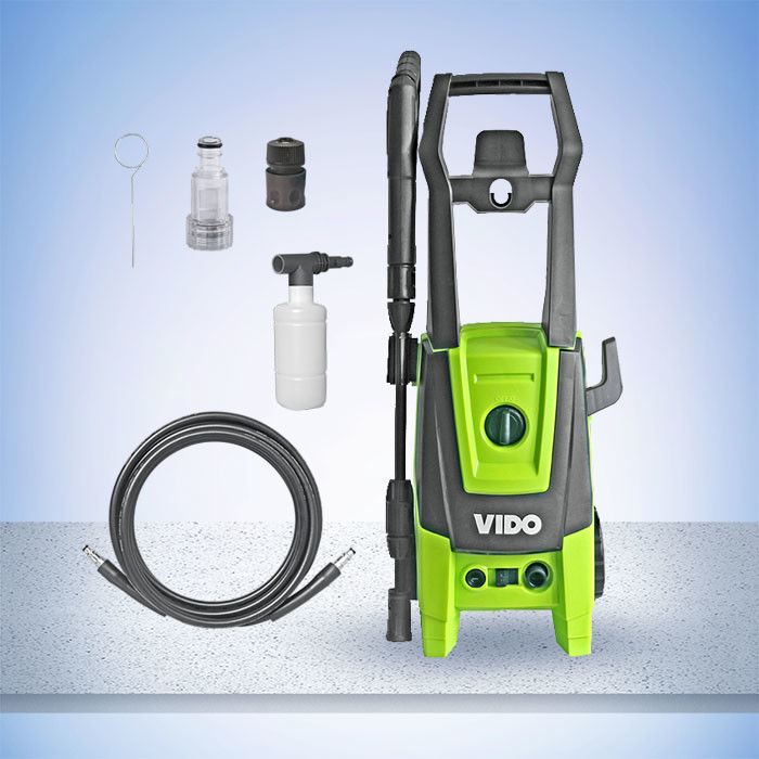 VIDO Adjustable Spaying 1600W High Pressure Washer，Lock-off gun trigger to avoid accidental starts